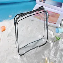 Для женщин прозрачный косметический пакет поступление дорожная сумка-тоут сумка прозрачные молнии из пластика ПВХ косметичка женский макияж застежкой-молнией и креплением на поясной ремень размеры S, M, l