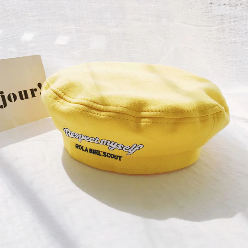 yellow Осенний мягкий шерстяной берет, шапка для женщин и девушек, Повседневная Уличная одежда, 90 s, берет для девочек, шапка, шапки, женский зимний Французский Берет, шапка s - Цвет: yellow