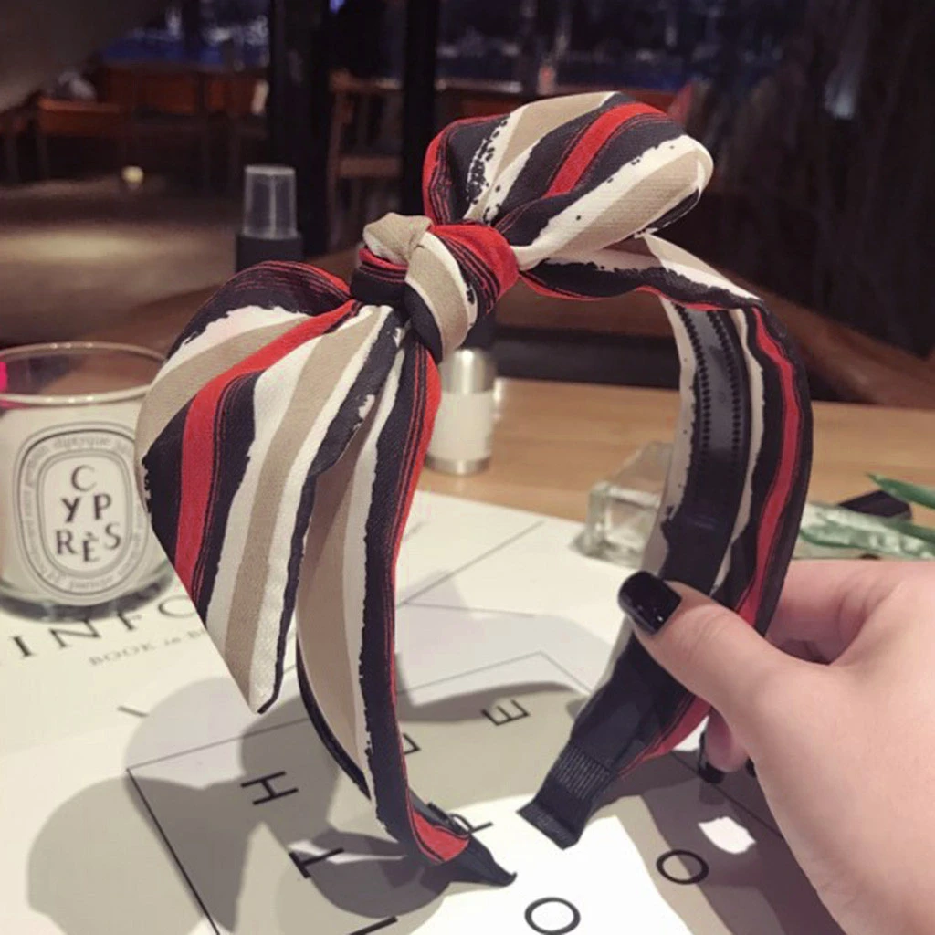 Fashion Lady Hair Hoop Girls Headband Ornaments Hairbands Fabric Bow Knot Hair Headwear Women Hair Accessories 903