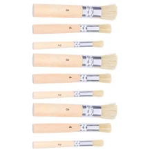 3 conjunto/9 pces diy arte artesanato pintura escova de madeira lidar com stencil escova