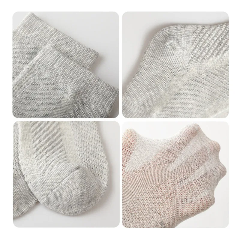 Enfants coton chaussettes été mince respirant tricot maille doux solide blanc mode garçon fille bébé étudiant enfants noir chaussettes pour 1-12Y