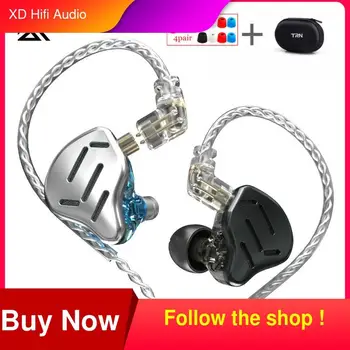 

KZ ZAX 7BA+1DD 16 Unit Hybrid Metal HIFI Headset Music Sport In-ear Ear phones KZ ZSX ZS10 PRO CCA CA16 C10 PRO Headphones