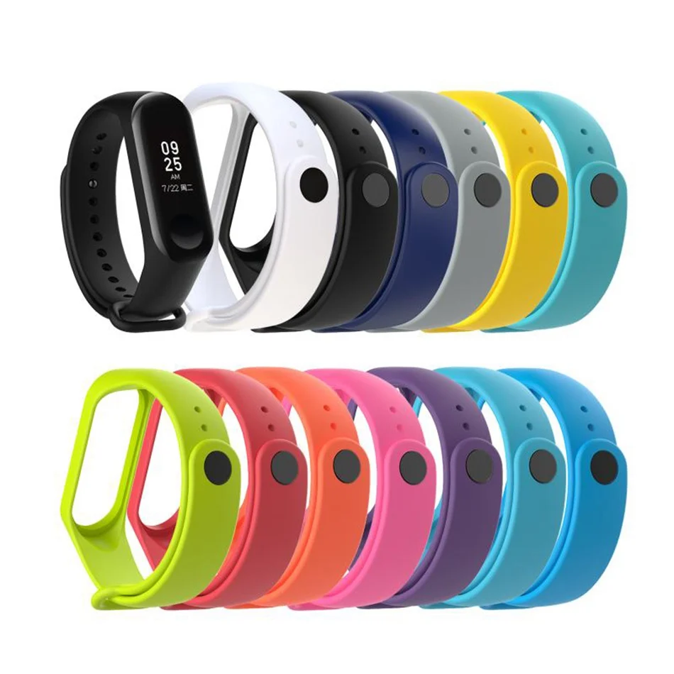 AXBETY ремешок для Xiaomi Mi Band 4 мягкий силиконовый спортивный сменный 3/4 браслет смарт
