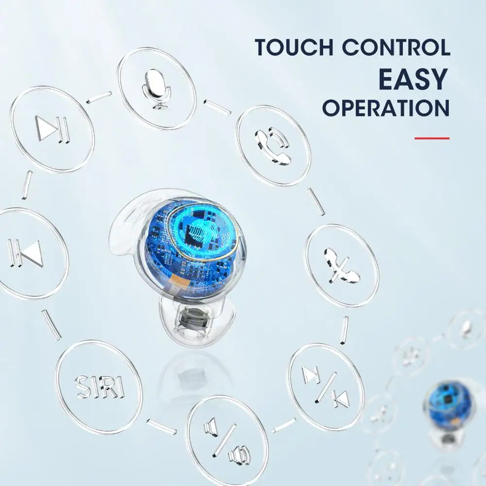 MPOW M30 TWS Stereo Wireless Earbuds With Charging Case IPX7 Waterproof Bluetooth 5.0 Sport Bass Earphone With Mic