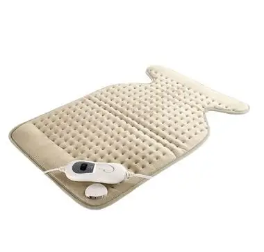 Beige Мягкий микроволновый шейный и фиксатор для плеча грелки для нагрева электромобиля автоматическое отключение тела подогреватель боли в спине 63*42 см 220 в 100 Вт штепсельная вилка ЕС - Цвет: Beige