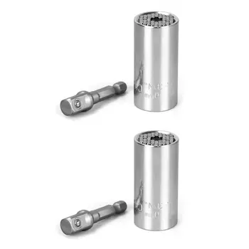 

Universal Socket Grip Adapter 4PCS Grip Socket Set Ratchet Wrench Power Drill Adapter 1/4"-3/4"(7mm-19mm)