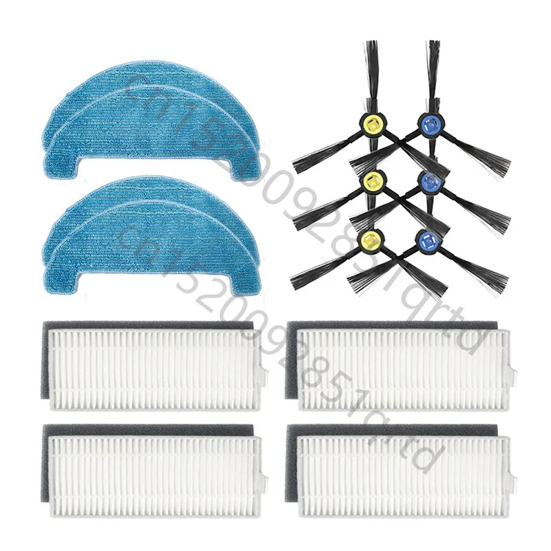 Aspirador de pó Hepa Filtro Escova Lateral Esfregão Pano para Polaris Pvcr 0930 Smartgo Robô Aspirador de pó Peças Filtro Esfregão