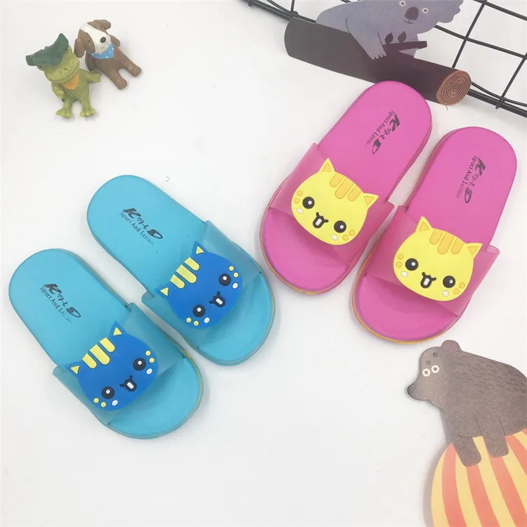 KINE PANDA/домашние Тапочки для ванной; Kitty; обувь для маленьких девочек; шлепанцы для мальчиков; легкая пляжная обувь для сада