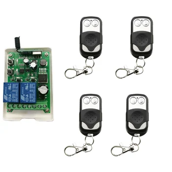 

DC 12V 24V 36V 48V 2 Channel Wireless RF Remote Control Light Switch 10A Relay Output Radio Receiver Module +Transmitter