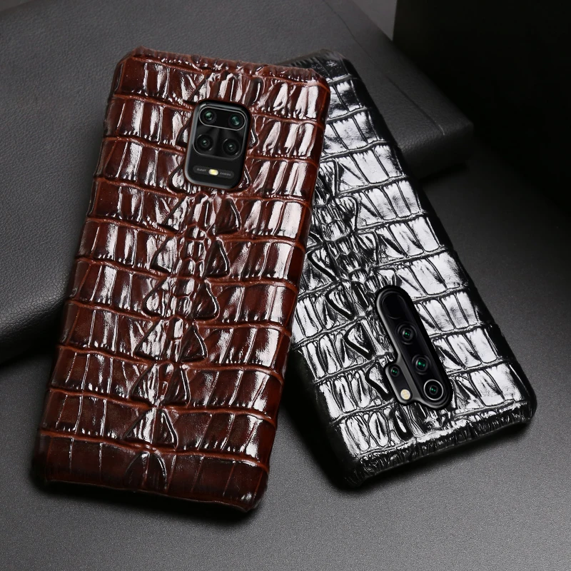 Leather Phone Case For Xiaomi Redmi Note 9S 8 7 6 5 K30 Mi 9 se 9T 10 Lite A3 Mix 2s Max 3 Poco F1 X2 X3 F2 Pro Crocodile Tail