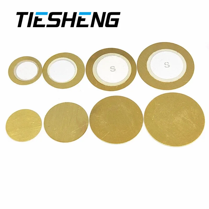 10pcs Piezo Elements Buzzer Sounder Sensor Trigger Drum Disc Copper Speaker 12MM 20MM 27MM 35MM 50MM Piezoelectric | Электронные