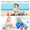 Baby Beach Game Toy Children Sandbox Toys Silicone Soft Sand Beach Set Kit Toys for Beach Play Sand Water Play Cart 4