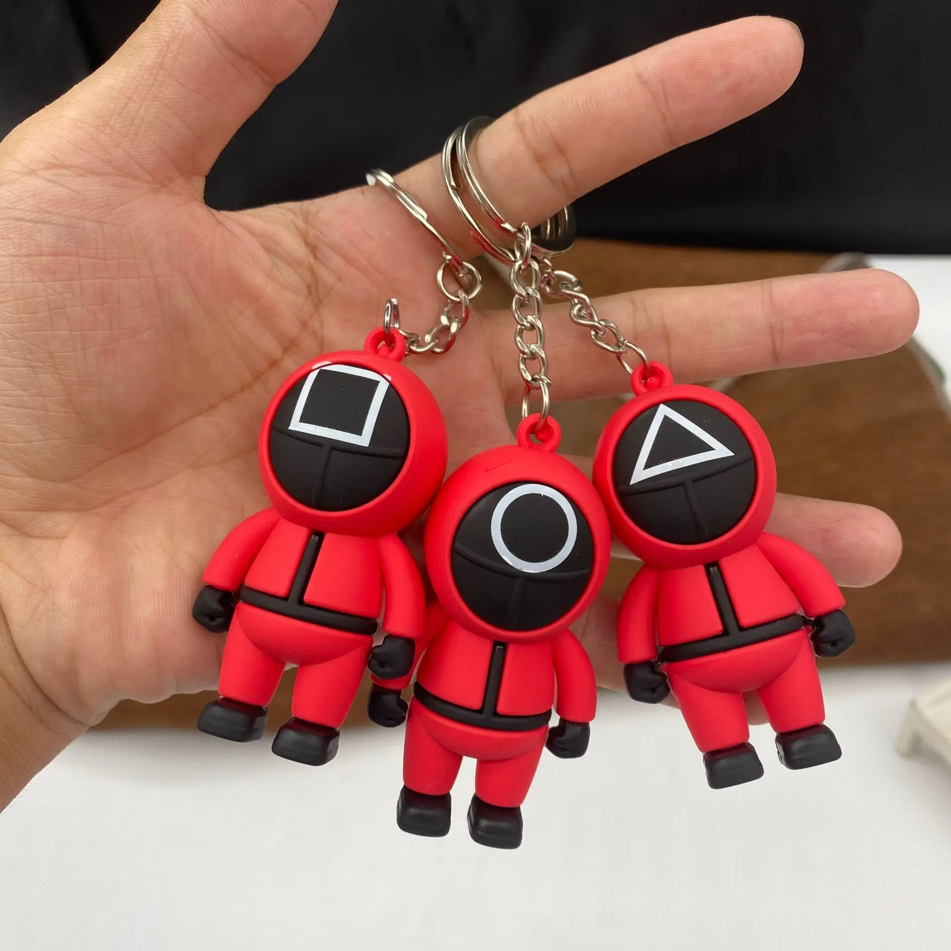 3D Squid Game Figures Mask Keychain Charms Accessories R...