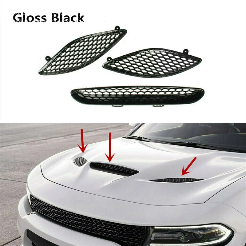 Top!-Car Front Hood Grille Grill Bonnet Cover for Dodge Charger Srt Hellcat 2015-2020 68202462Ad 68202581Ac 68202580Ac | Автомобили и