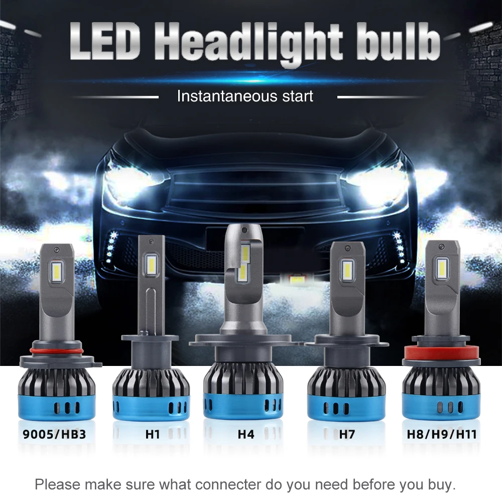 BraveWay Auto Lamps LED Chip H1 H4 H7 H8 H11 9005 HB3 9006 HB4 Car Led Headlight Bulb Fog Light 16000LM 6500K 50W Conversion Kit led car lights led lights led bulbs led headlights led car headlights car headlamps
