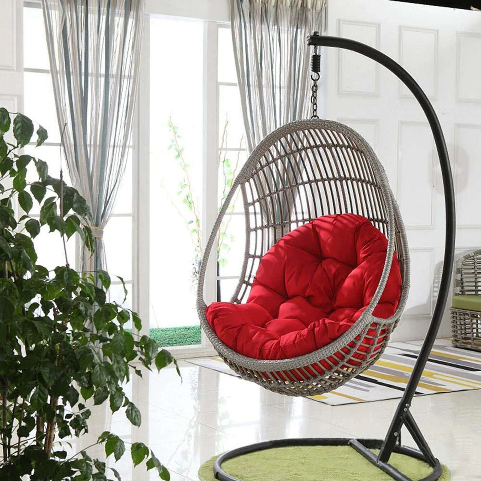Cojín Para Silla De Huevo Colgante Para Exterior, Cojín De Asiento De