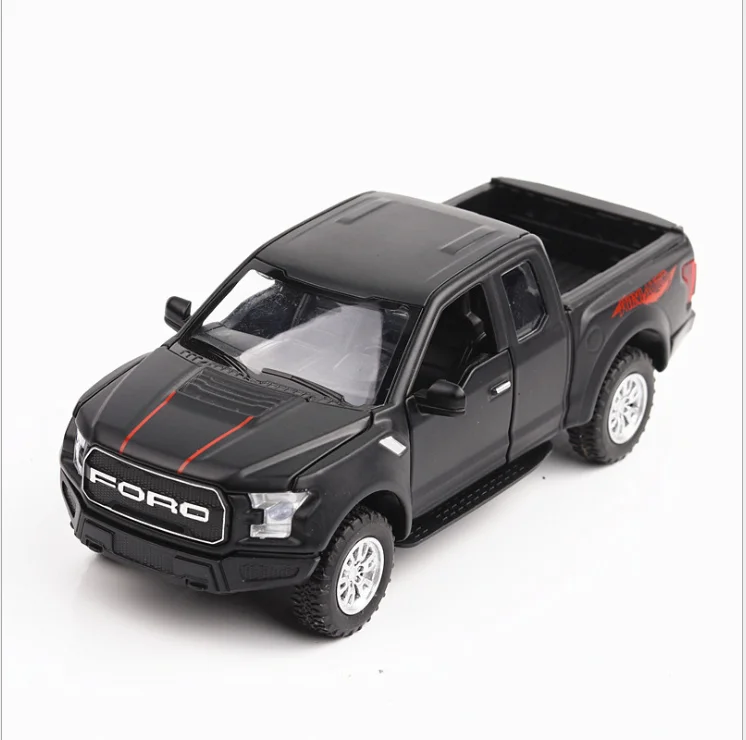 

1: 32 Ford Raptor F150 pickup truck model car sound and light return vehicle cross country children's toys birthday Christmas