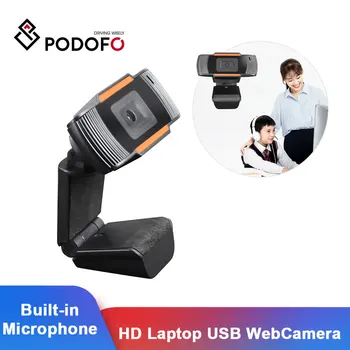 

Podofo USB Web Cam Webcam HD 100 Megapixel PC Camera with Absorption Microphone MIC for Skype for Android TV Rotatable Computer