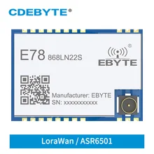 Ebyte E78-868LN22S asr6501 módulo do nó de lorawan 868mhz 915mhz abp otaa soc transceptor de baixa potência do tamanho pequeno da longa distância