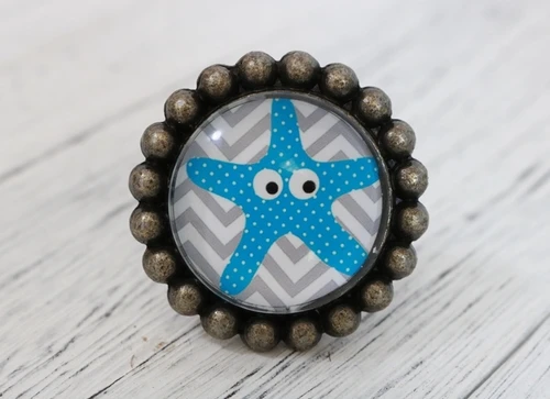 starfish Океанская мультяшная кухонная мебель, шкаф с одной ручкой, классический стиль, американская детская комната, шкаф, шкафчик - Цвет: starfish