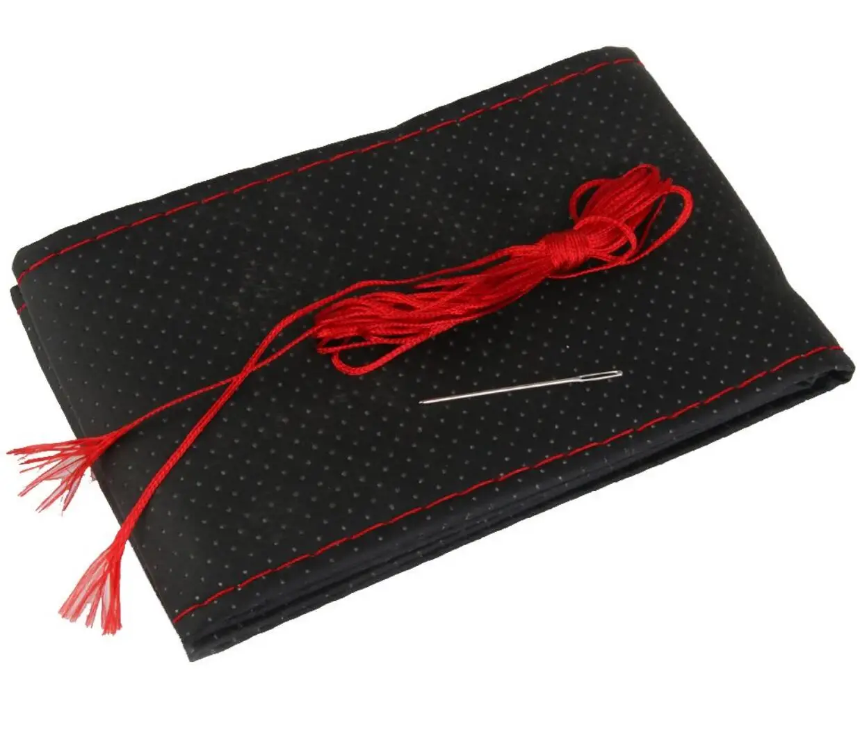 Red DIY 38cm Steering Wheel Covers soft Leather for Great Wall Haval Hover H3 H5 H6 H7 H9 H8 H2 M4 SC C30 C50 - Color: Red