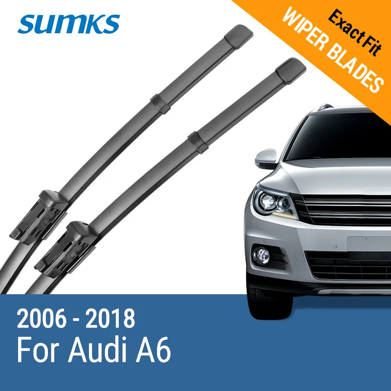 Sumks стеклоочистителей для Audi A6 C6 C7 коготь/кнопочный Тип 2006 2007 2008 2009 2010 2011 2012 2013