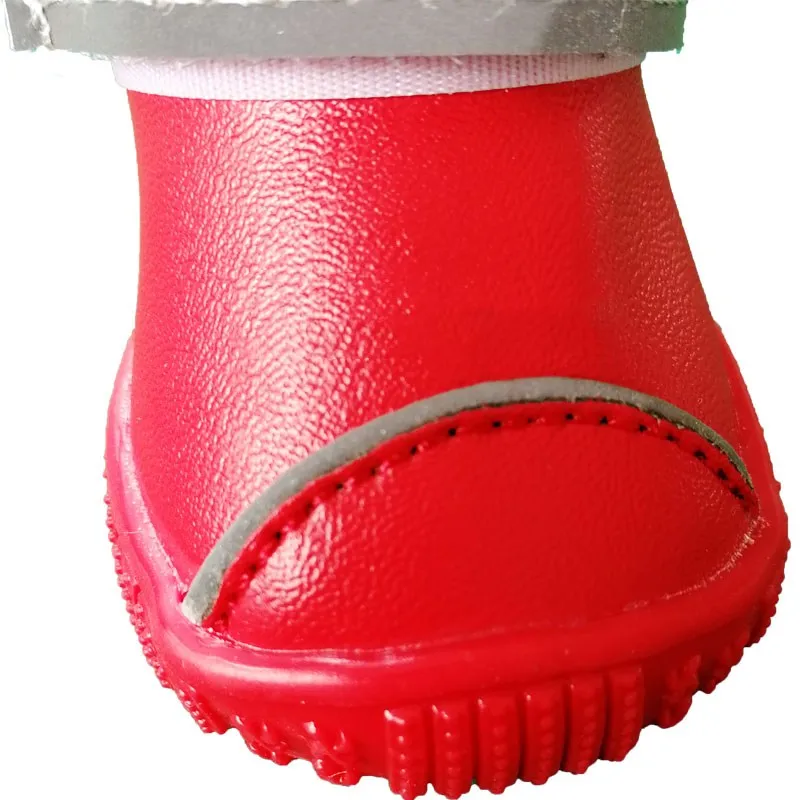 Title 4, Winter Pet Dog Leather Rain Shoes Soft Waterpro...