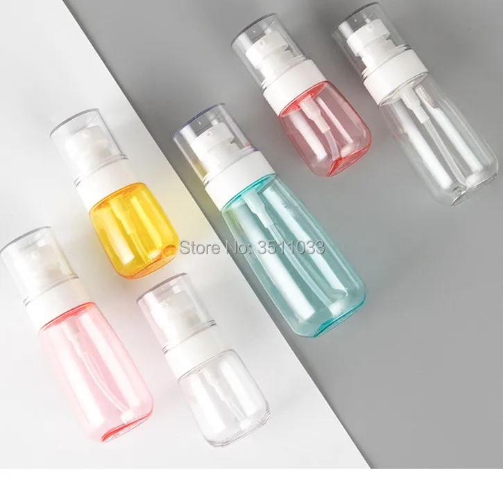 25pcs 30ml-100ml Clear Pink Blue Fine Mist Spray Bottle Emulsion Liquid Empty Travel Portable Refillable Lotion | Красота и здоровье