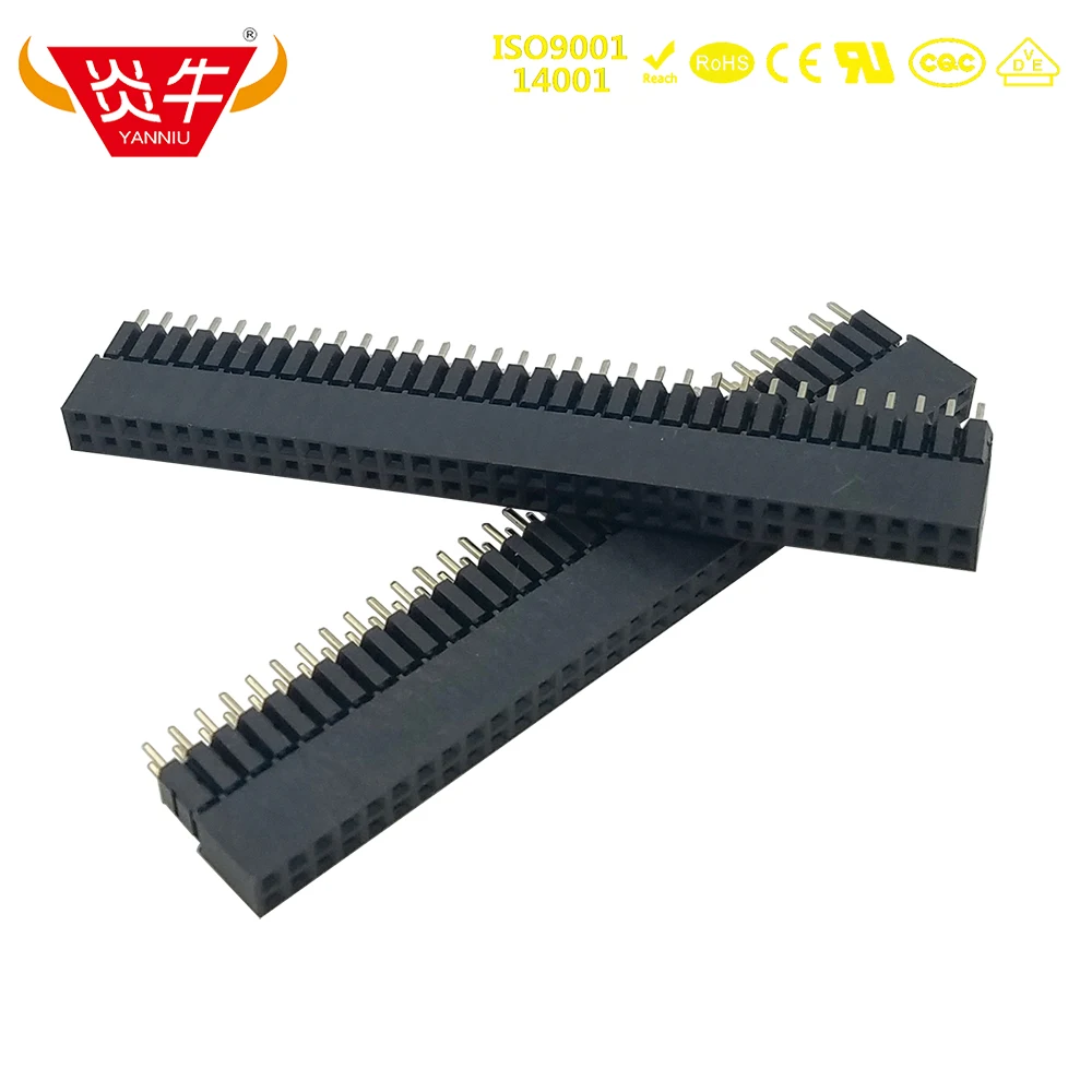 50Pcs 2.0mm Short 2x32P 64Pin Female Stacking Header Connector Gilded ...
