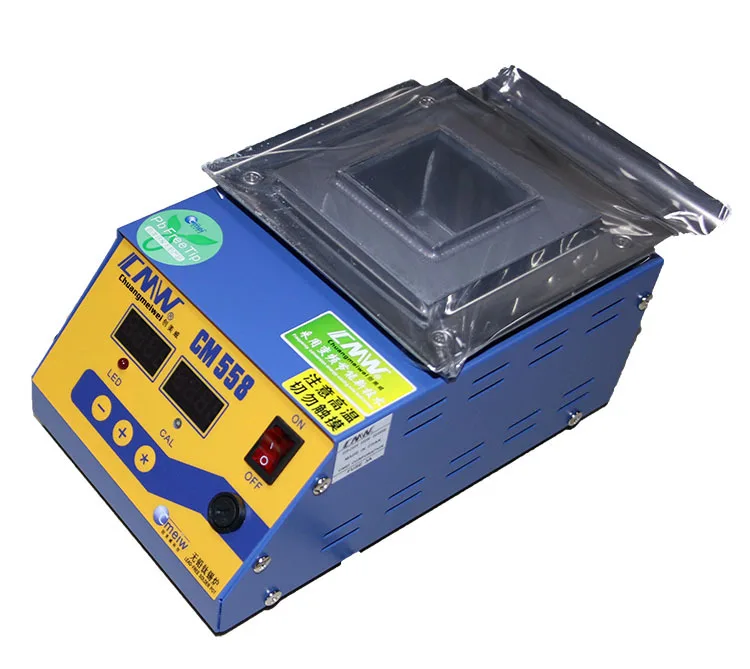 Square high temperature lead free soldering pot titanium solder furnace tin melting digital display 220V 110V CM-558 0-600C 350W