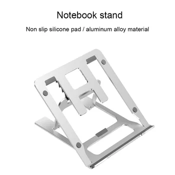 

Aluminum Alloy Adjustable Laptop Stand Metal Laptop Support Holder Mount Desktop Bracket,Rose Gold