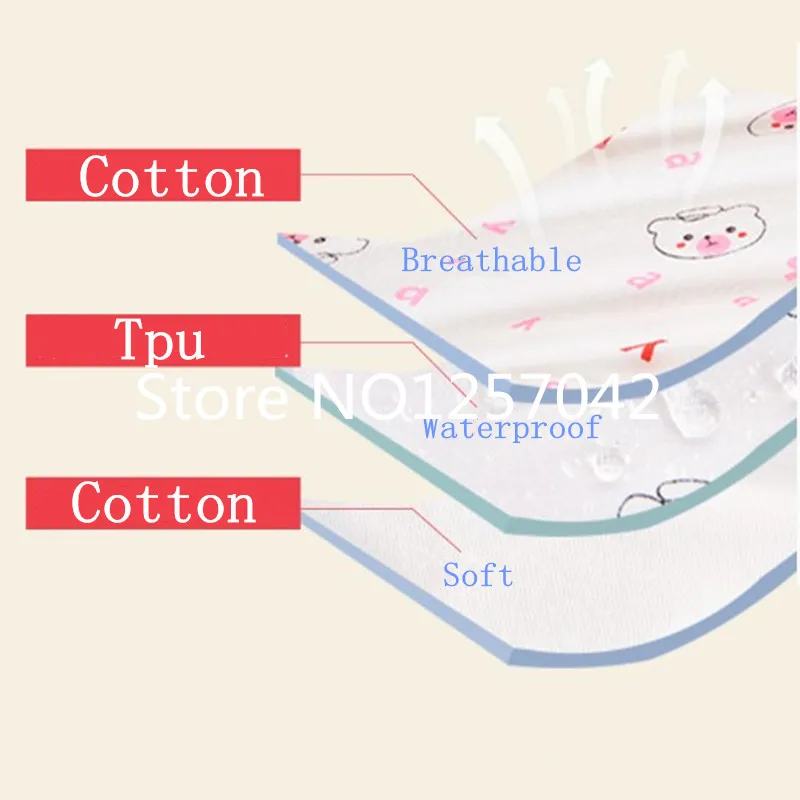 Детские тканевые подгузники, мягкое покрытие, моющиеся детские подгузники, многоразовые подгузники, ватерпрофф, подгузник для новорожденных
