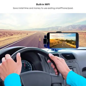 

Wifi Wireless Mobile Phone APP Camera Wide-angle Waterproof Night Vision US License Plate Frame Wireless Reversing Camera