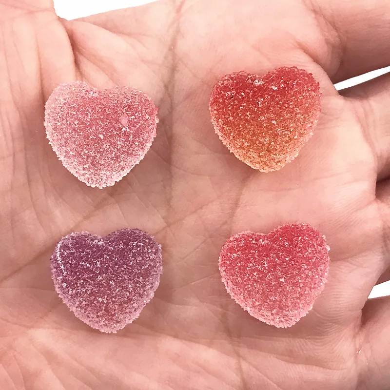 8 шт./компл. конфеты Значок Сердца из смолы с плоской задней частью силиконовые