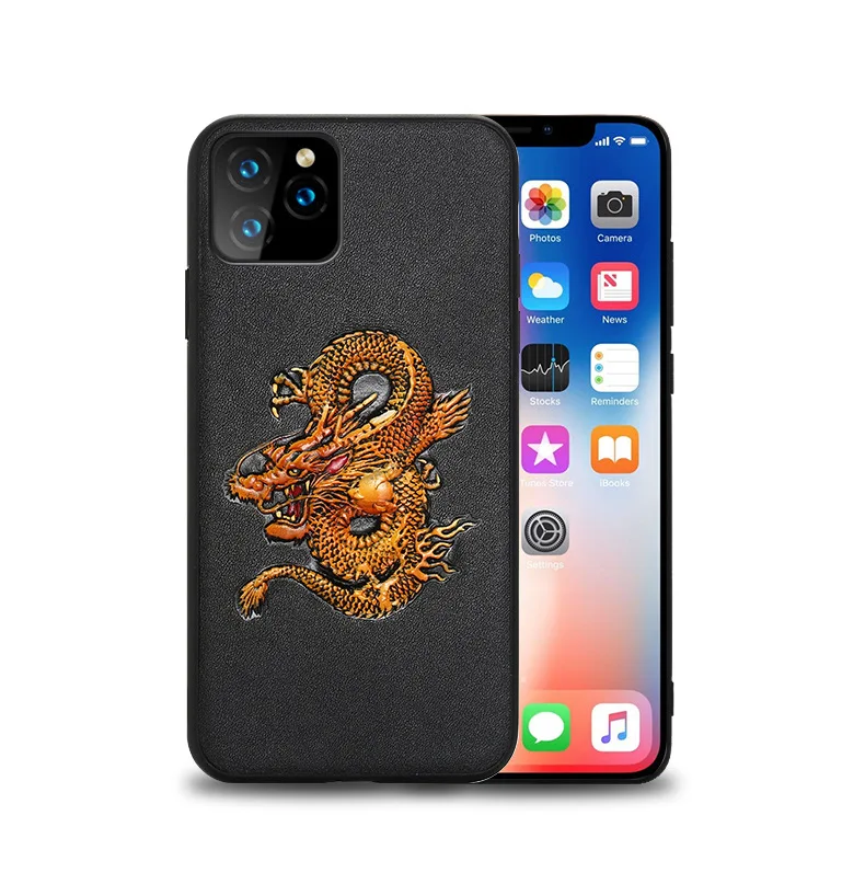 3D кожаный чехол для iPhone 11 Pro Max X Xs Max XR 8 7 Чехол полная Защита задняя крышка для iPhone 8 7 6 6S Plus XS 11 Fundas