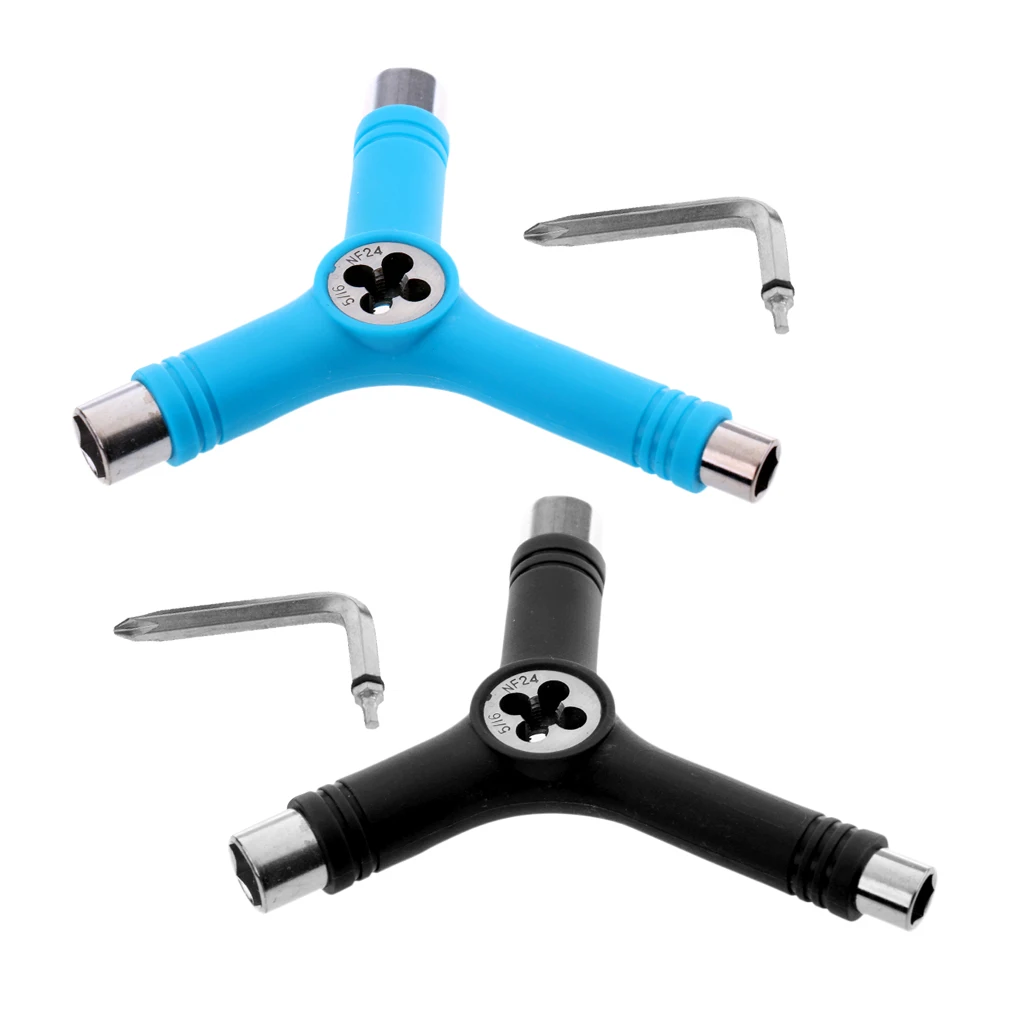 Blue or Black Skate Tool Skateboard Tool Y-tool Aluminium Alloy All In One Tool