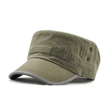 Cadet Army Cap Summer Outdoor Plain Flat Basic Hat for Women Men NGD88
