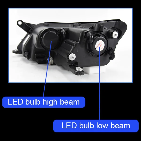 Фары для автомобиля VW Tiguan 2009-2012 DRL дневные ходовые огни головная лампа светодиодный Биксеноновая лампа Противотуманные фары тюнинг автомобильные аксессуары - Цвет: D