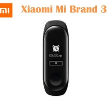 Mi Band 3 умный Браслет Miband3 часы пульсометр фитнес часы 0,78 дюймов OLED дисплей 20 дней в режиме ожидания Brand2 обновление