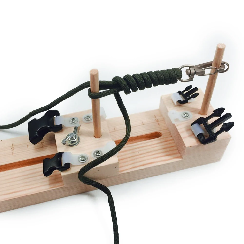 Adjustable Jig Bracelet Maker Wooden Frame Paracord Jig Bracelet Kit With 2  Paracord And 4 Buckles Weaving Braiding DIY Crafting