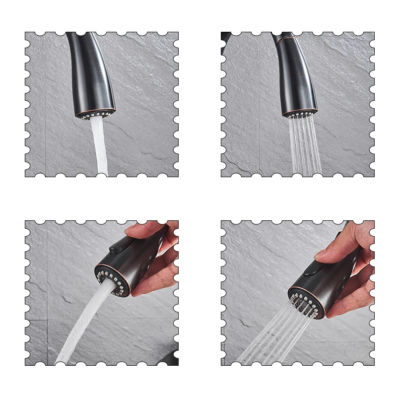 Description Picture 4 of itemOnyzpily Kitchen Sink Faucet Pull Out ORB/Chrome/Golden/Brushed Spray  360 Rotation Spout Two water modes Single Handle Mixer