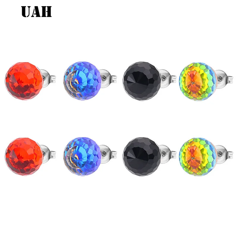 UAH новый модный бренд jewery Элегантные красные синие Черные серьги-гвоздики для