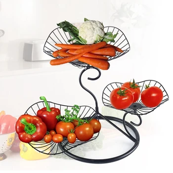 

Hook Fruit and Vegetable Fruit Plate Storage Three-Layer Fruit Basket Living Room Home