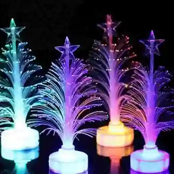 

Changing Colors LED Fiber Optic Night Light-Up Toy Lamp DC5V USB Powered Small Light Christmas Tree Party Decor Romantic Color