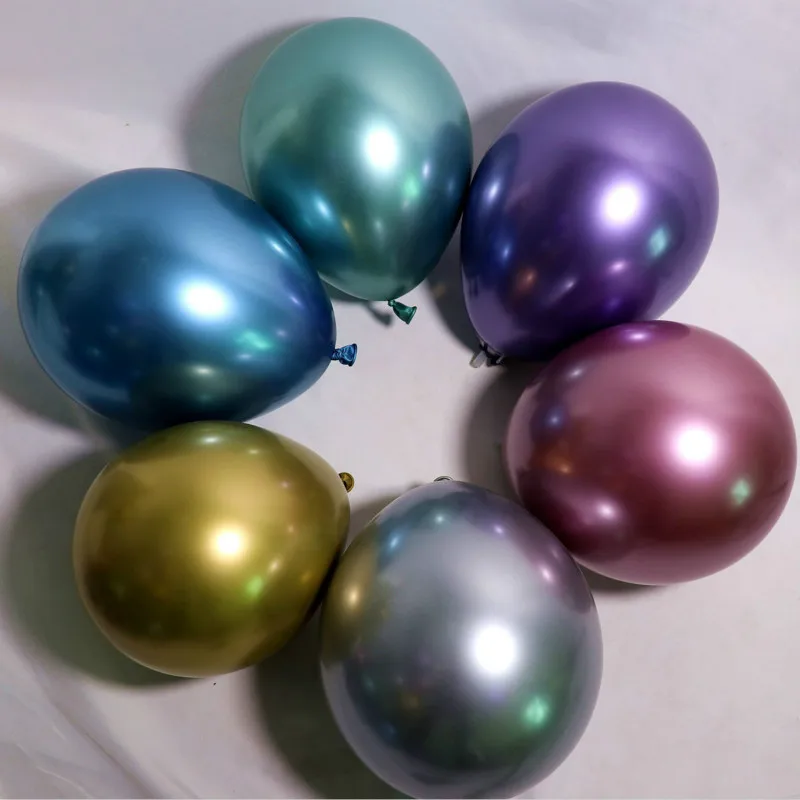 BRIDAY 1/3/5 шт. блестящий металл воздушных шаров из латекса, красивые надувные шары для вечеринки по случаю Дня Рождения@ 2
