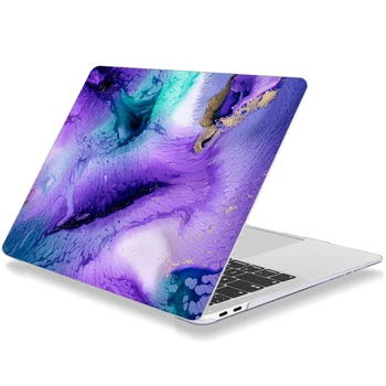

Purple watercolor abstract Ocean Pattern Laptop Case For Apple MacBook Pro Retina Air 12 13.3 inch New Pro 15.4 inch Cover shell