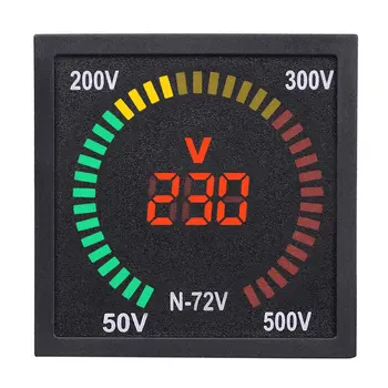 

N-72V Alternating Current Voltage Signal Indicator Square LED Digital Display Voltmeter Head AC 50-500V