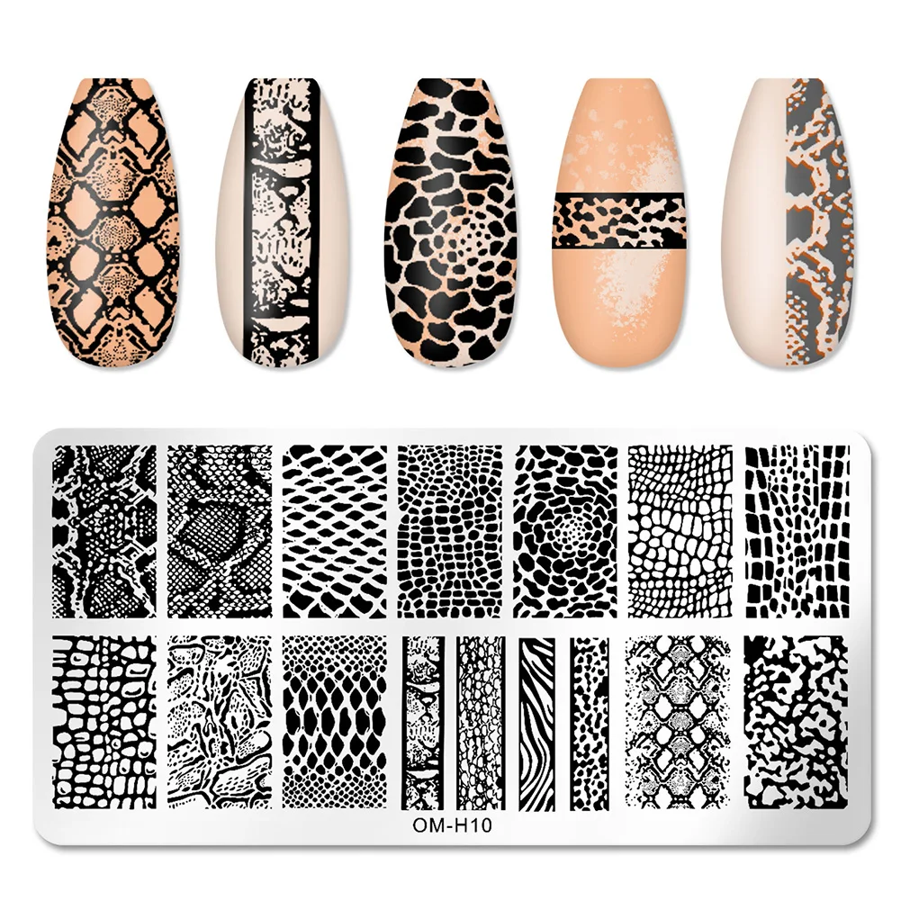 Nail Stickers Art Stamping Template Butterfly Leaves Floral Heart Stamp Plate Stencil Reusable Metal Manicure Nail Accessories