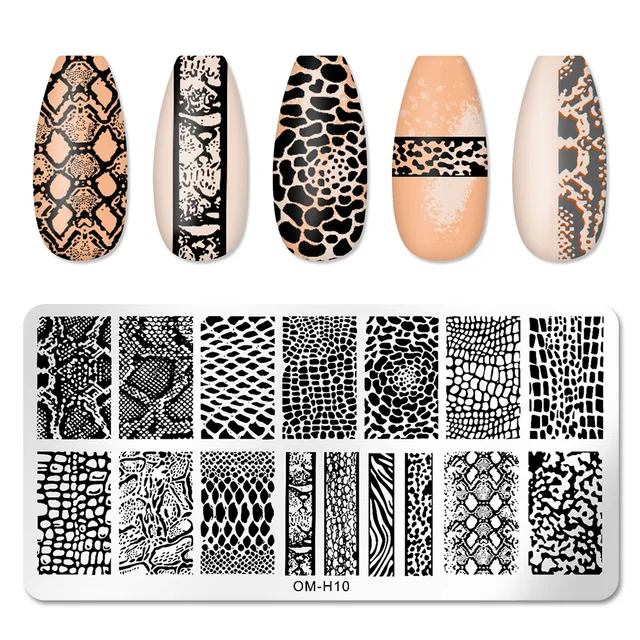 Nail Stickers Art Stamping Template Butterfly Leaves Floral Heart Stamp Plate Stencil Reusable Metal Manicure Nail Accessories M10