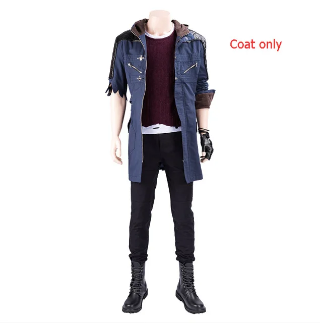 Jacket Only Nero, для косплея костюм полный комплект DMC 5 чехлы для телефонов Nero куртка костюмированный наряд для взрослых Для мужчин, карнавальные костюмы на Хэллоуин; ботинки - Цвет: Jacket Only